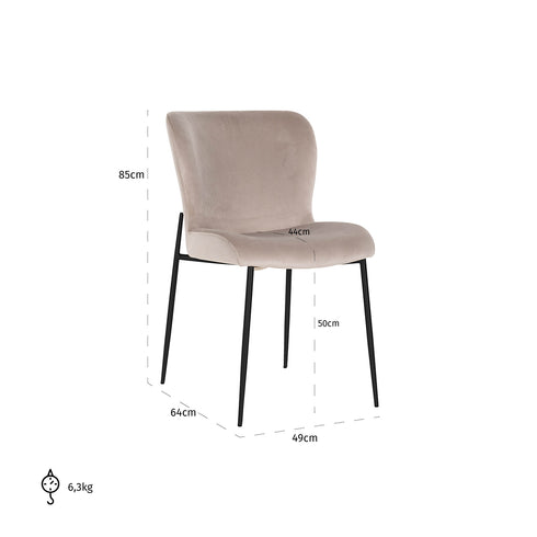 Arby Taupe & Black Chair